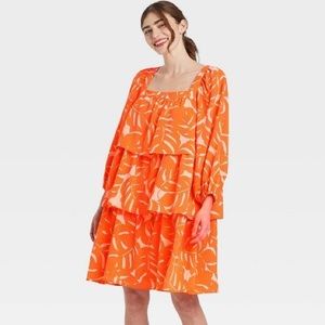 NWT Who What Wear Balloon Long Sleeve Dress